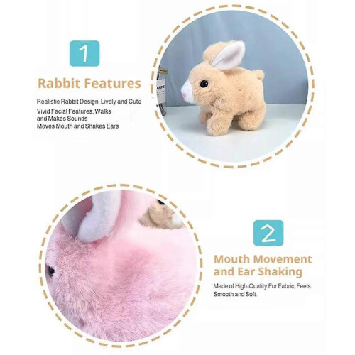 (Yellow) Bunby - My Realistic Bunny Toy, Interactive Bunny Realistic Bunny 1