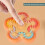 (Blue) Puzzle Fidget Spinner Ball Sorting Puzzle Brain Training Games Infinity Cube Spinning Toy 4