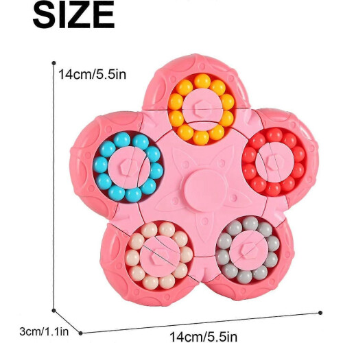 (Pink) Puzzle Fidget Spinner Ball Sorting Puzzle Brain Training Games Infinity Cube Spinning Toy 1