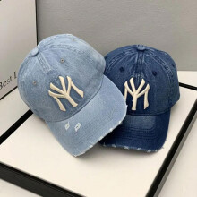 (Navy) Unisex Letter Embroidery Washed Cowboy Baseball Caps Spring Autumn Outdoor Adjustable Casual Hats Sunscreen Hat
