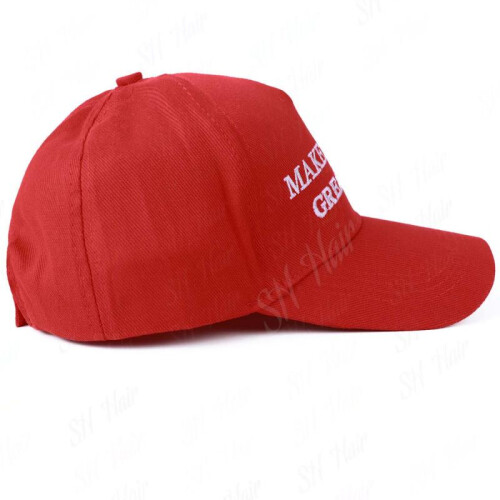 (Red, Adjustable) New Style Red Baseball Cap Solid Color Embroidered Sunshade Sun Protection Cap Breathable Adjustable 2