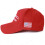 (Red, Adjustable) New Style Red Baseball Cap Solid Color Embroidered Sunshade Sun Protection Cap Breathable Adjustable 5