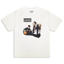 (L, White) Oasis Cigarettes & Alcohol T Shirt