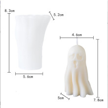 (Ghost-A) Halloween Ghost Mold DIY Pumpkin Ghost Modeling Decoration Crafts Making Silicone Mold For Baking Candle Candy