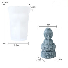 (Ghost-D) Halloween Ghost Mold DIY Pumpkin Ghost Modeling Decoration Crafts Making Silicone Mold For Baking Candle Candy