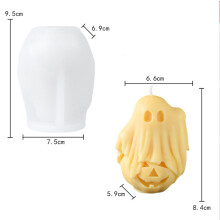 (Ghost-C) Halloween Ghost Mold DIY Pumpkin Ghost Modeling Decoration Crafts Making Silicone Mold For Baking Candle Candy