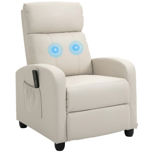 Homcom Sillón de Masaje Beige 68 x 88 x 98 cm