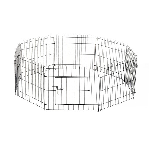 PawHut Parque de Perro Negro Ø180 x 61 cm