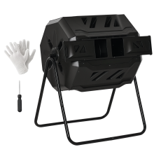 Compostador de Tambor Negro 71 x 65 x 96 cm