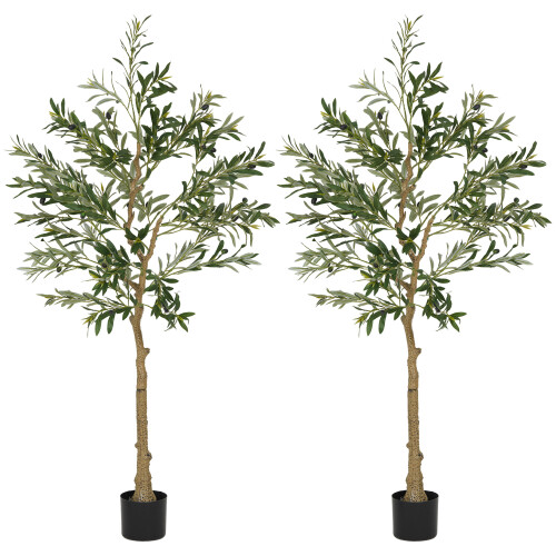 Homcom Olivos Artificiale Verde 15 x 15 x 150 cm