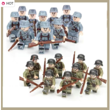 War II the British and German armies Desert Military Sodiers Weapons Minifigures Kids Toys Gifts