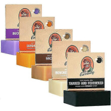 Men's Natural Bar Soap Set - Moisturizing Cold Process Soap with Natural Oils & Exfoliating Scrub - Summer Citrus, Birchwood Breeze, Cool Fresh