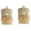 2x Handwoven Macrame Wall Tapestry Lampshade Boho Handcrafted Tassel Decor Background Headboard 1