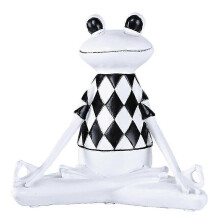 Abstract Frog Yoga Statue - Animal Collection Desk Decoration for Living Room A