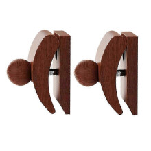 Klämmor för väggbonader, filt- och mattupphängning - Väggklämmor i trä, 2-pack
