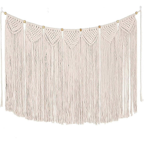 Large Handwoven Macrame Wall Carpet, 69x95 cm, Artisan Made