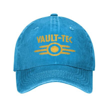 (Khaki, Adjustable) Vault Tec Fallout Game Sun Baseball Cap Unisex Teens Design Hip Hop Hat Summer Trendy Tennis Skate Hot Sale Caps