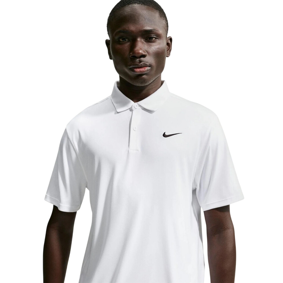 Nike (Xl, White/Black) Mens Performance Short-Sleeved Polo Shirt Black