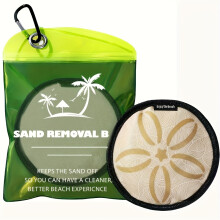 (Dark Khaki) Natural Ingredient Beach Sand Remover Fragrance Beach Essential Pouch Gift Women Seaside Outdoor Travel Daily Carrying Accessory