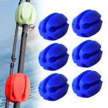 (Blue 6Pcs) Rod Protection Cover Rod Ball Retaining Clip Rod Holder Protector Storage Device Fishing Equipment Fishing Tools