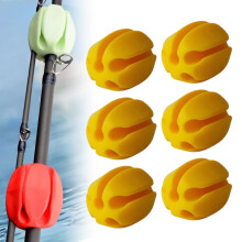 (Black 6Pcs) Rod Protection Cover Rod Ball Retaining Clip Rod Holder Protector Storage Device Fishing Equipment Fishing Tools