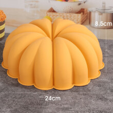 (1 Grids Pumpkin) 3D Pumpkin Silicone Baking Mold DIY Nut Leaves Joy of Harvest Fondant Cake Craft Decorating Tool Halloween Gift