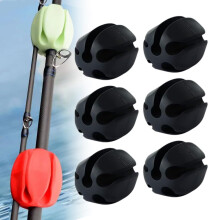 (Yellow 6Pcs) Rod Protection Cover Rod Ball Retaining Clip Rod Holder Protector Storage Device Fishing Equipment Fishing Tools