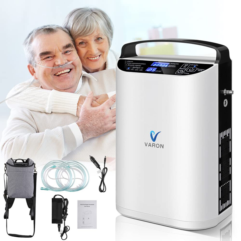 Misvayli Portable Oxygen Concentrator Machine 1-5L Adjustable Flow, 93% Oxygen Purity, Lightweight Travel Oxygen Generator For Car & Wheelchair Use