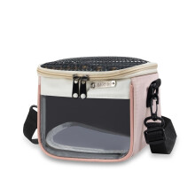 (pink color) New Breathable Single Shoulder Carrier Portable Travel Handbag Hamster Squirrel Hedgehog Gecko Small Animals Outdoor Out Use