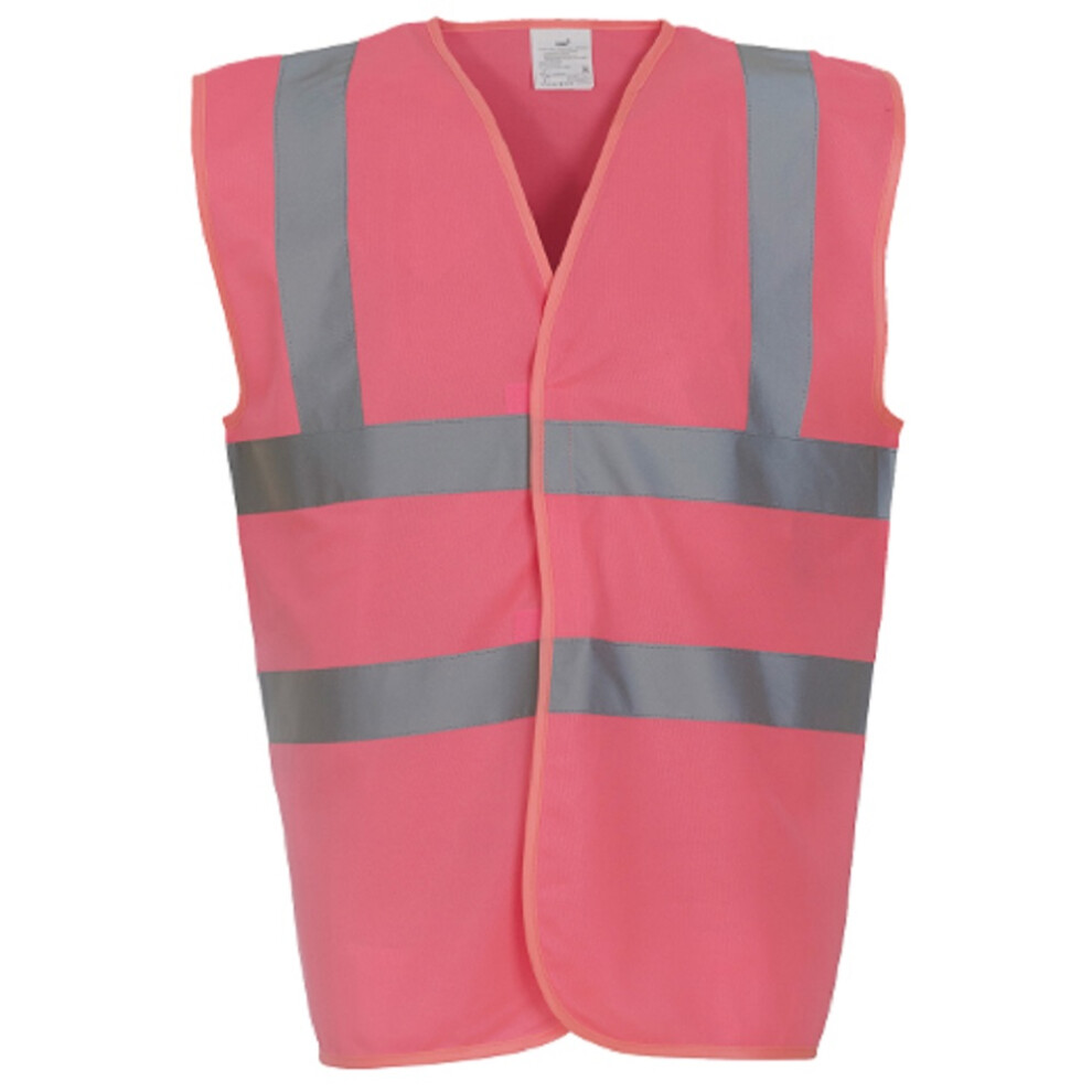 (3Xl, Pink) Yoko Mens High-Vis Waistcoat 5063425315109