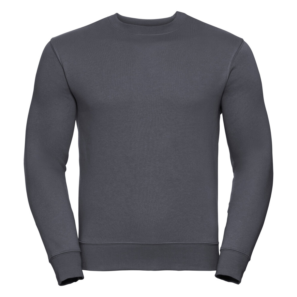 Russell (4Xl, Convoy Grey) Mens Authentic Sweatshirt (Slimmer Cut)