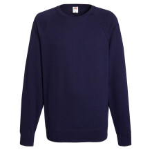 (L, Deep Navy) Fruit Of The Loom Mens Lightweight Raglan Sweatshirt (240 GSM)