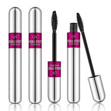 (Red) 2pcs 4d Silk Fiber Lash Mascara,2 In 1 Waterproof Mascara Natural Lengthening Thickening Effect Thrive Mascara