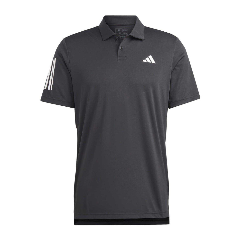 Adidas (S, /White) Mens Club 3 Stripes Polo Shirt Black