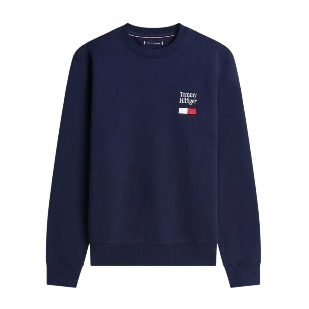 Tommy Hilfiger (Xxl, Desert Sky) Mens Embroidered Logo Sweatshirt