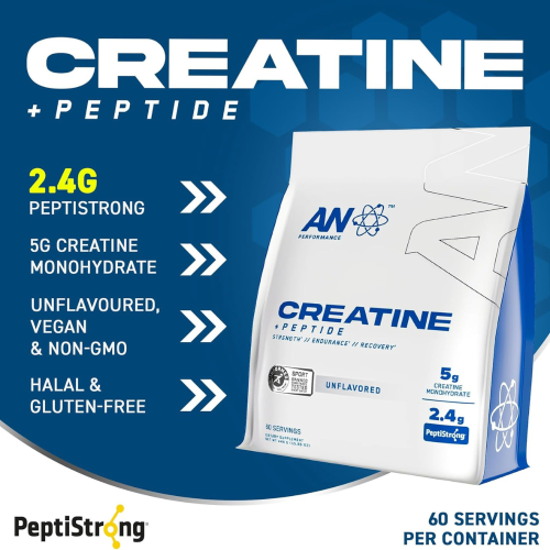 AN Supps, Creatine + Peptide, Unflavored , 15.66 oz (444 g) 1