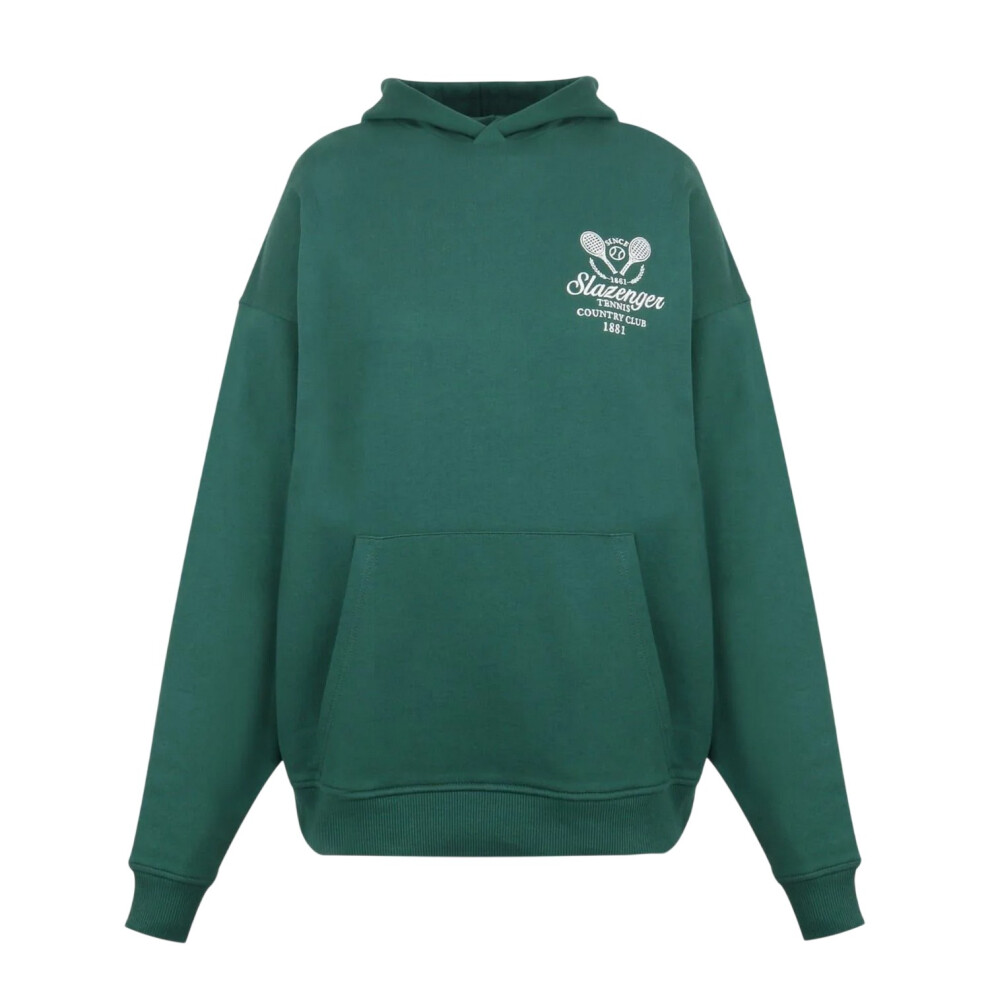 Slazenger (12 Uk, ) Womens/Ladies Logo Drop Shoulder Hoodie Green