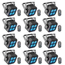 Erreyht 12PCS RGBW LED Stage Lights, 40W LED Par Can Light DMX 4/8CH with Remote Control and Sound Activation, Disco Light Par Spotlight for Stage DJ