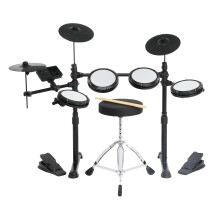 Glarry Electronic Drum Kit for Beginner, Drum Set with 4 Quiet Mesh Pads, Headphones, Stool, 150 Sounds, Electric Drum Kit for Kids Adult, Adjustable