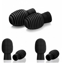 Frienda 4 Pieces Drum Mute Silencer Tips, Silicone Drum Dampeners for Quiet Practice, Noise Reduction Drumstick Caps for Home Practice, Percussion Ac