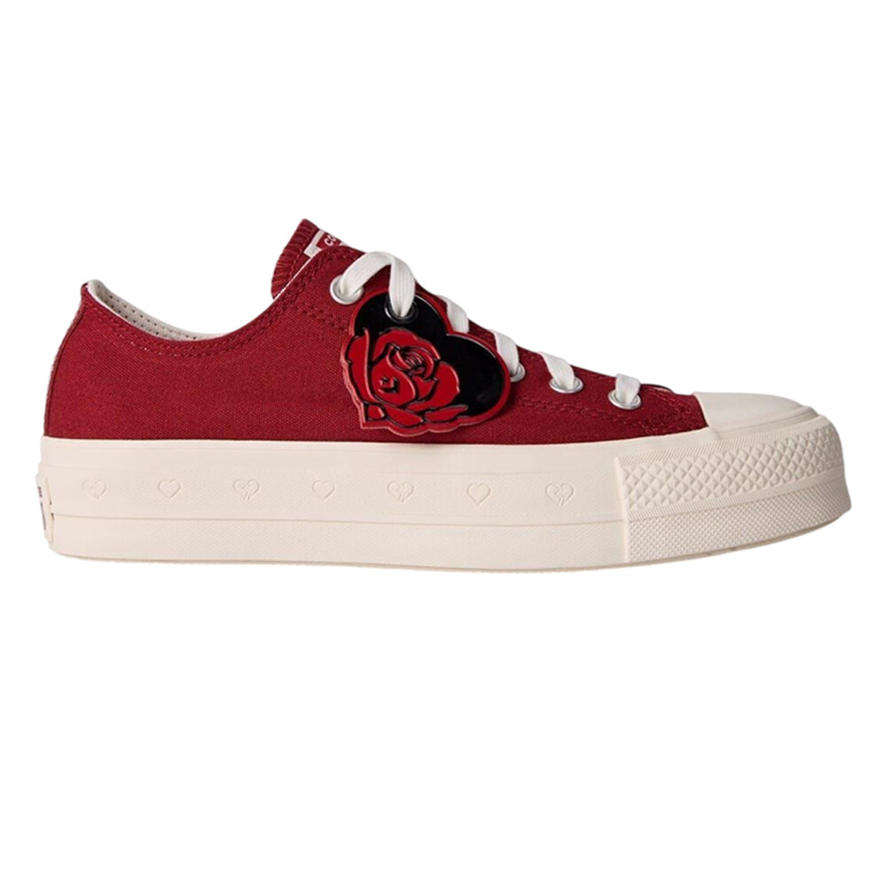 Converse (7 Uk, ) Womens/Ladies Chuck Taylor Canvas Platform Shoes Red