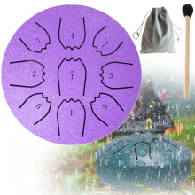 Garden Rain Drum, Rain Drum for Outside Garden with The Fingerstalls, 9 Tone Steel Tongue Drums, Percussion Instrument for Musical Education Concert