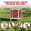 PawHut Conejera de Madera Rojo 51 x 42 x 43 cm 4