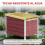 PawHut Conejera de Madera Rojo 51 x 42 x 43 cm 3
