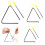 Musical Triangles, 3 Pack Hand Percussion Triangles with Strikers and Finger Hol 1