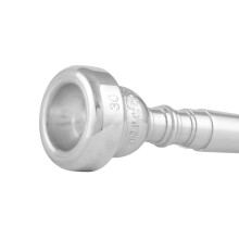 Champion Music Replacement Medium Cup Silver Plated Brass Trumpet Mouthpiece - 3C