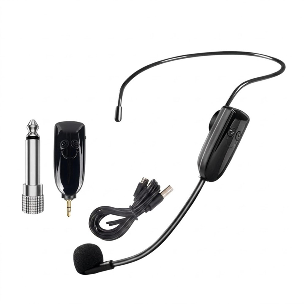 Aurrsccen Wireless Headset Microphone, 2.4G Wireless Microphone, Head & Handheld