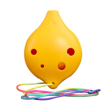 RmKbe 6 Hole Ocarina Alto C Ceramic Smokey Brown Ocarinas Children Plastic Ocarina Student Music Instruments for Beginner (Yellow)