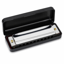 Albert Austin Harmonica Stainless Steel Adults Kids Harmonica for Beginners Students Professionals 10 Holes C Tuned Mouth Organ Musical Instrument fo