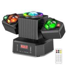 Osusuent Stage Lights Moving Heads,65W LED RGBW 4-in-1 Disco Light with Functional Remote Control,DMX512,Sound Activated,Party Lights for DJ Bar Conc